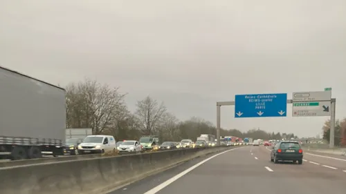 Bouchon en formation sur la traversée urbaine de Reims